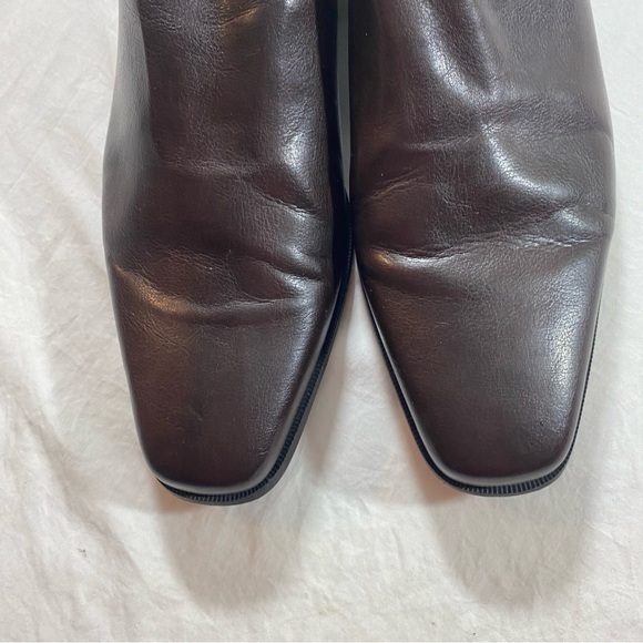 Donald PLINER LOAFERS Men's Brown Leather Shoes Made In Italy - Picture 7 of 12